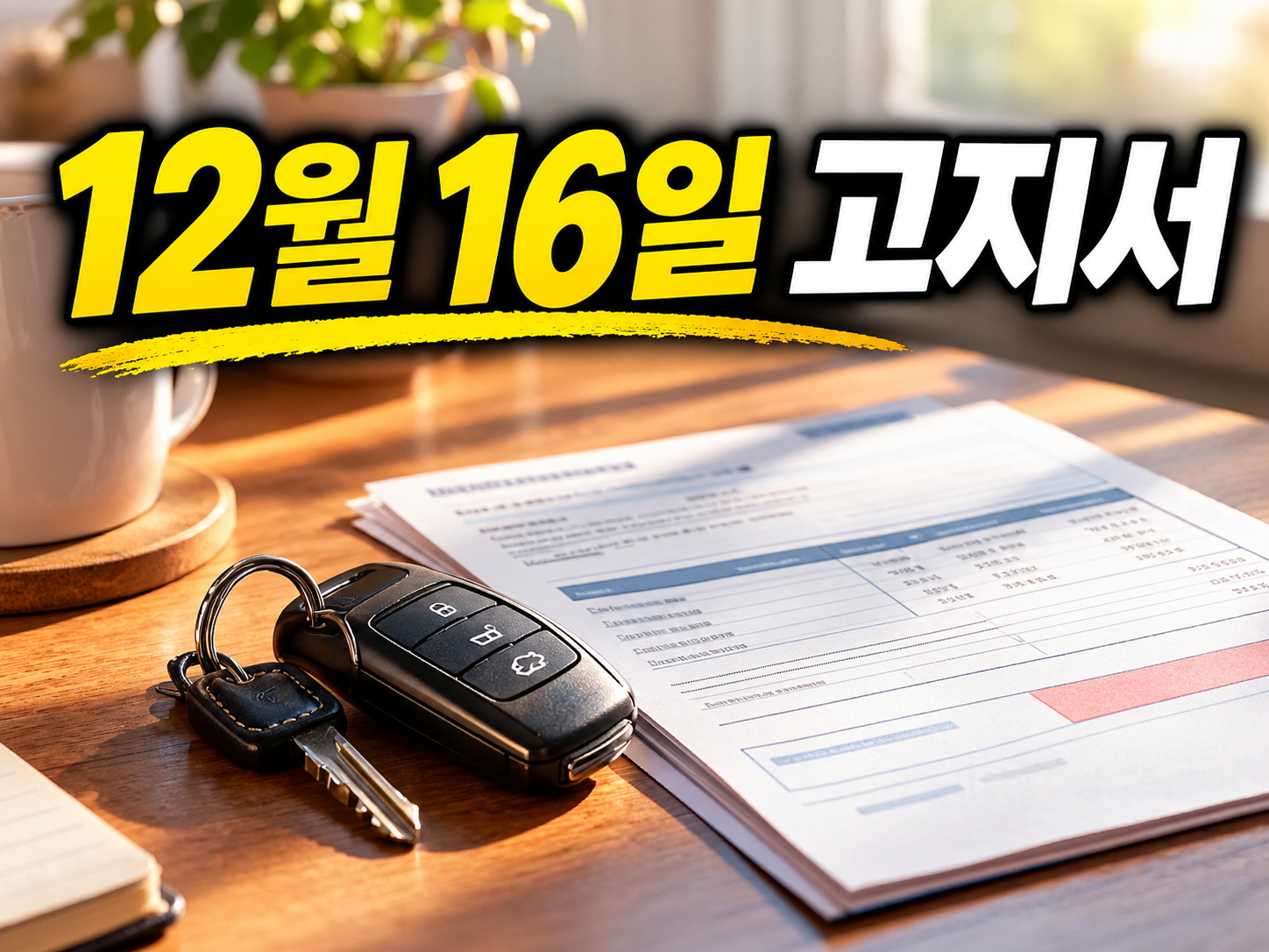 자동차세 2기분 12월 납부 2026 — 배기량별 금액과 미납