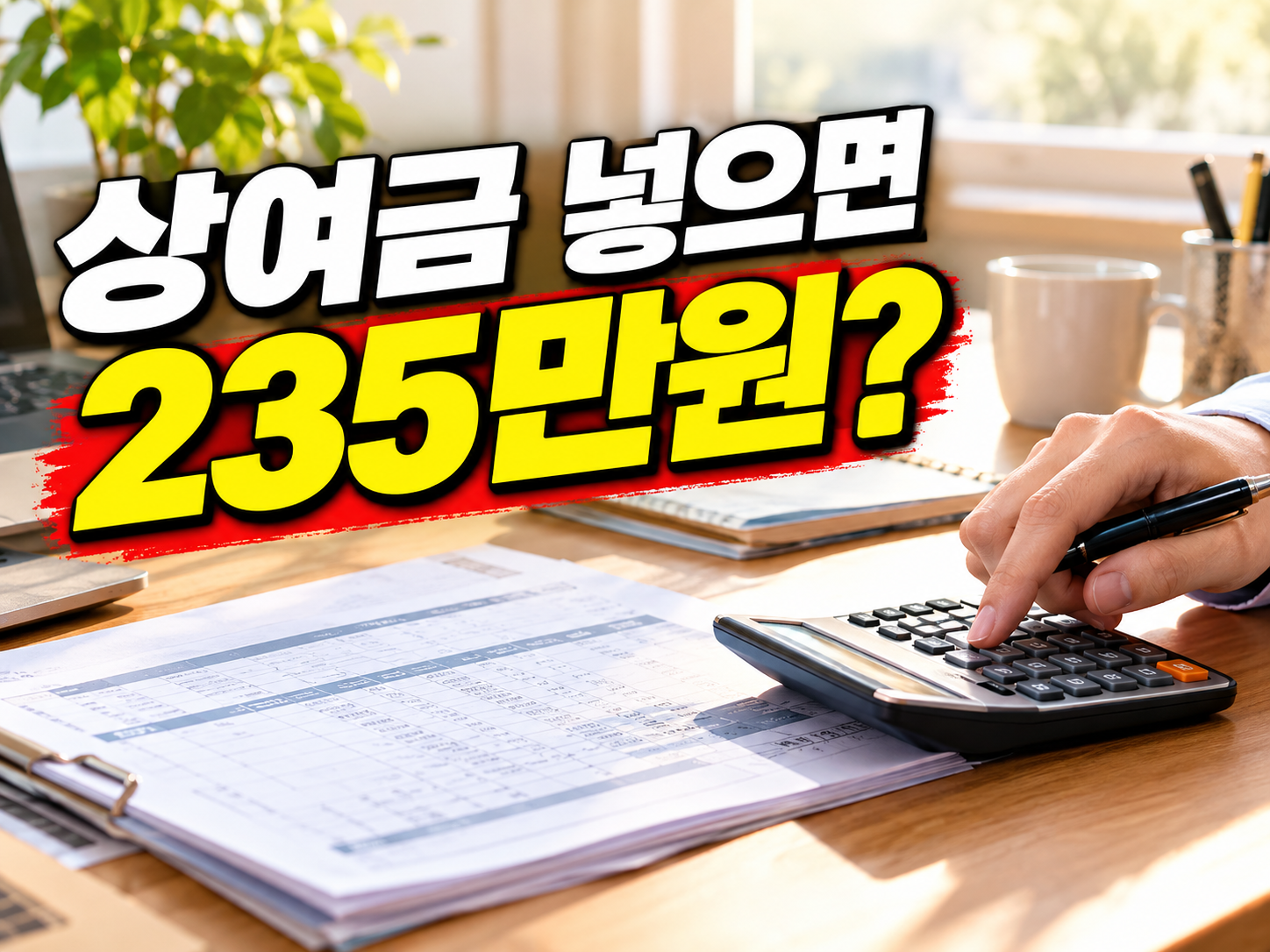 상여금 받는 직장인 퇴직금, 계산기 숫자가 다른 이유