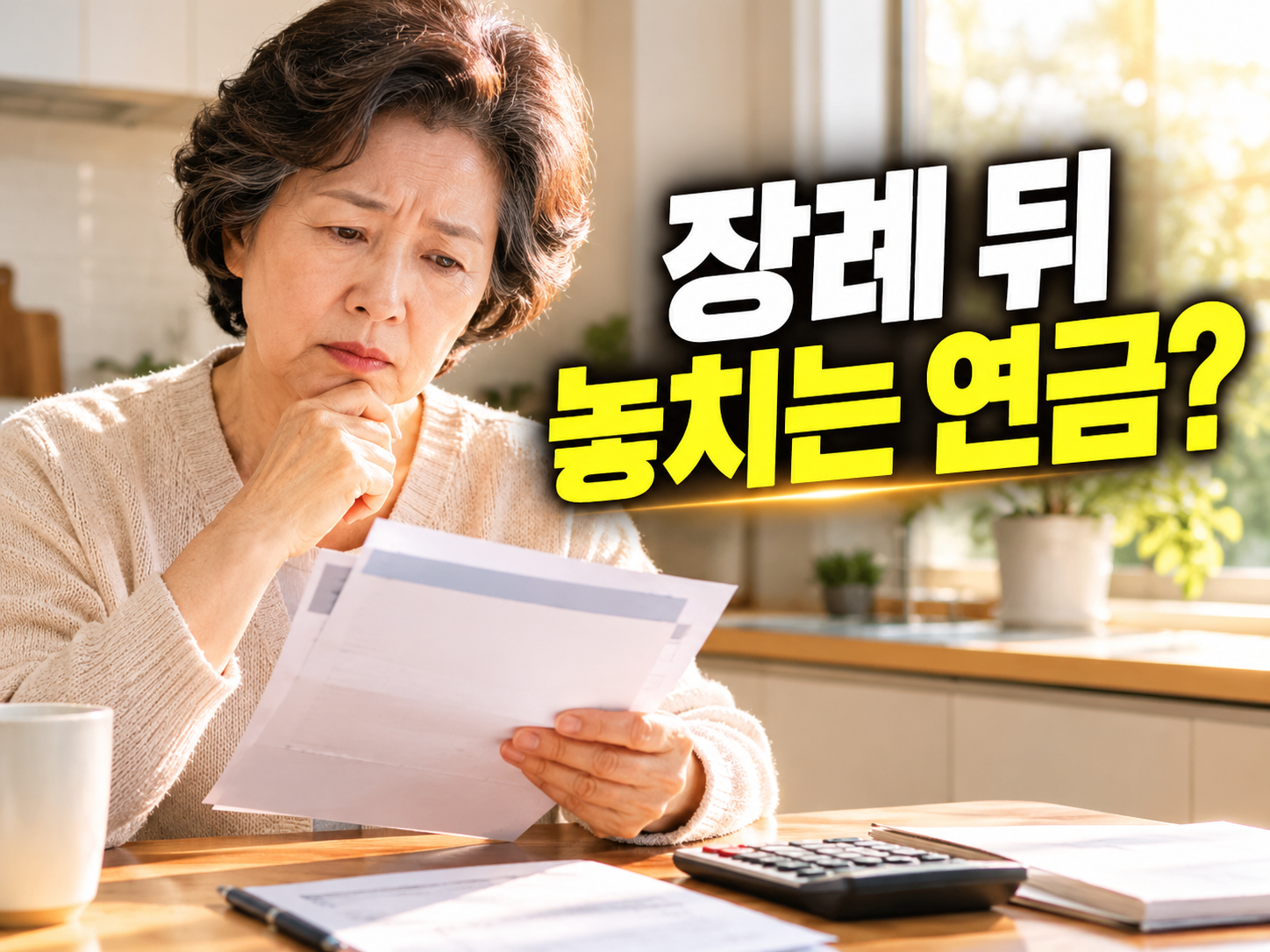 배우자 먼저 보낸 뒤 국민연금, 5년 안에 청구해야 받습니다