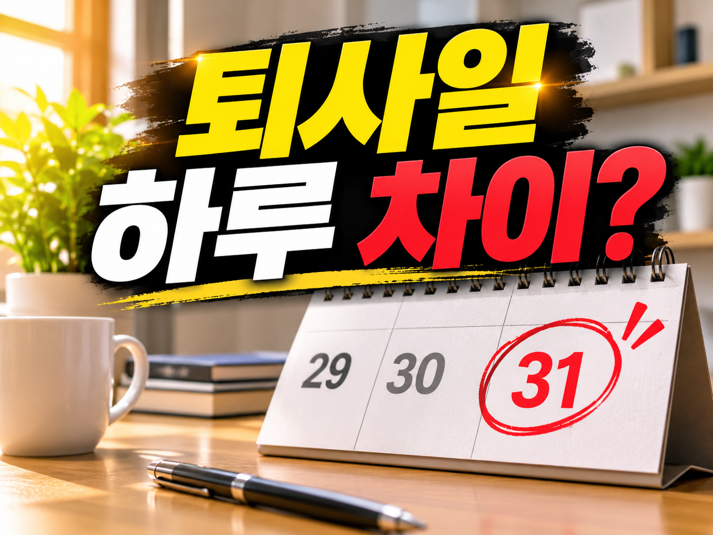 퇴사일을 월말로 할까 월초로 할까, 퇴직금이 달라집니다